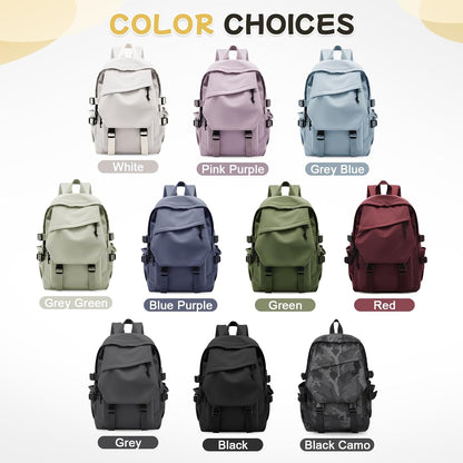 School Backpack for Women Men College High School Bags for Boys Girls Casual Daypack Laptop Backpack Waterproof Black Bookbag Travel Rucksack
