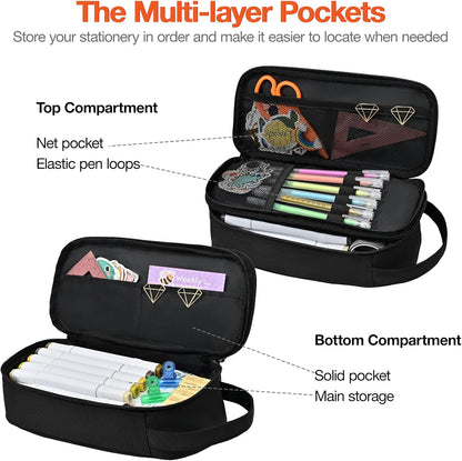 Beaulyn Gamer Pencil Case for Boys - Large Pencil Bag with Compartment, Portable Zipper Gaming Pen Pouch Pencil Box Organizer for School Boy Kids