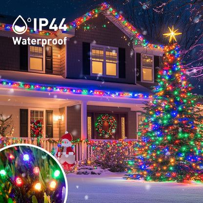JMEXSUSS 2 Pack 75.5ft Orange Solar Christmas Lights, Total 400 LED Solar String Lights Outdoor Waterproof, 8 Modes Orange Halloween Lights for Tree Patio Garden Thanksgiving Halloween Decorations