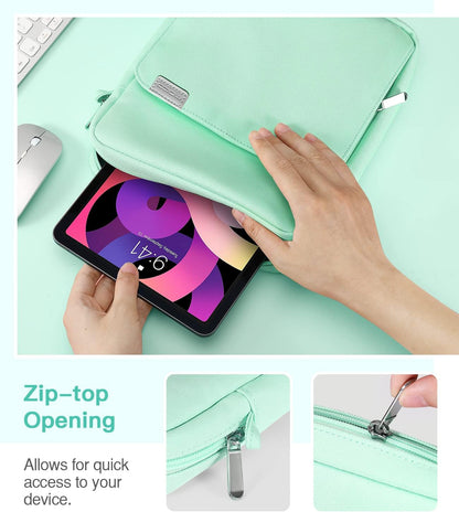 MoKo 13.3-14 Inch Laptop Sleeve Bag Fits MacBook Pro M3/M2 14" 2023, MacBook Pro 13" M2, New MacBook Air 13.6" M3/M2 2024/2022,Tab S8 Ultra 14.6",Handle Carrying Case with Shoulder Strap, Black & Gray - PuriLite