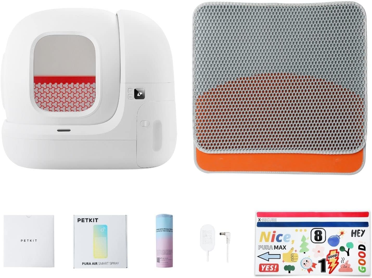 PETKIT Extra Large Self-Cleaning Cat Litter Box for Multi Cats - 76L, Automatic Strong Odor Eliminator, xSecure Integrated Safety Protection/APP Control Smart With Liner