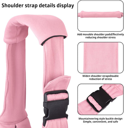 Cuby Adjustable Dog Cat Sling Padded Hard Bottom Pet Carrier Sling Soft Carrying Puppy Bag for Small Dogs Cats Outdoor Travel (Grayish-White)