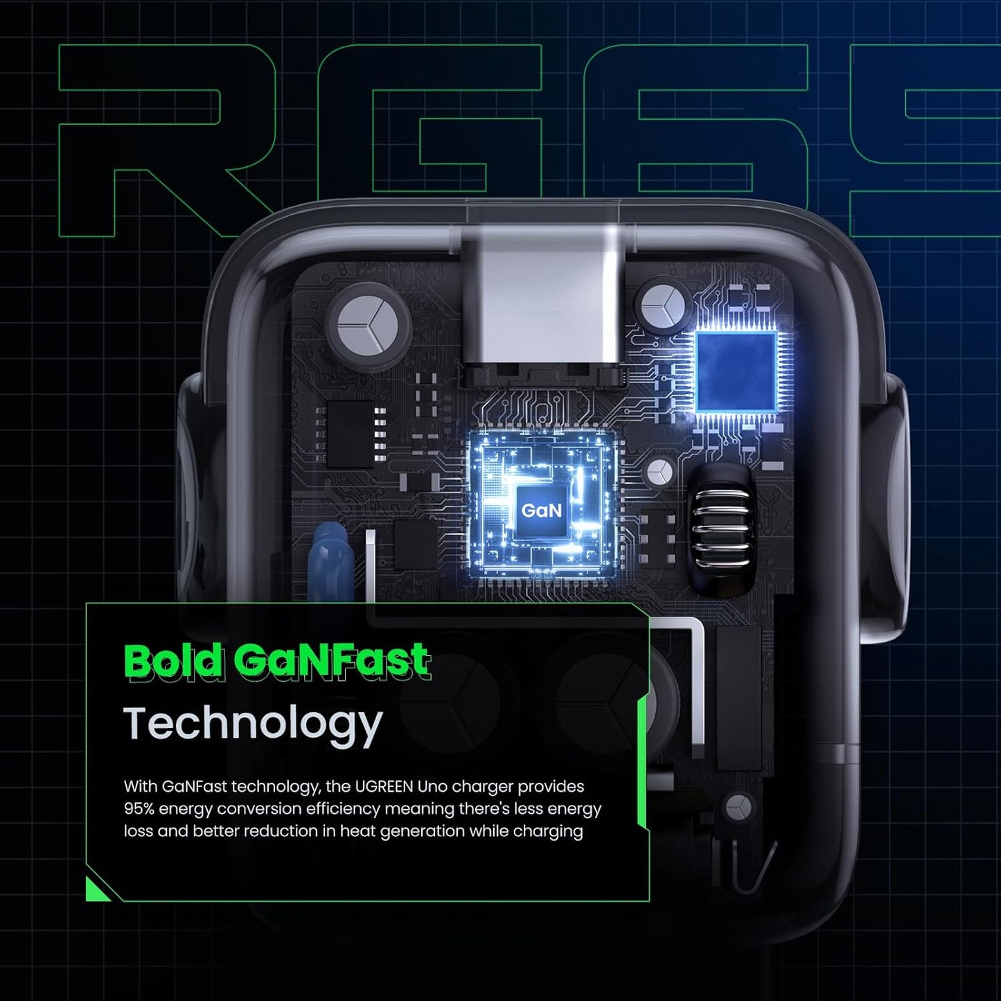 UGREEN Uno 65W USB C Charger Block, Nexode GaN Fast Charging 3-Port, Compact Wall Plug Power Adapter for MacBook Pro/Air, iPhone 16 15 Pro, Galaxy S24 Ultra, Pixel 8, iPad, Steam Deck, Black