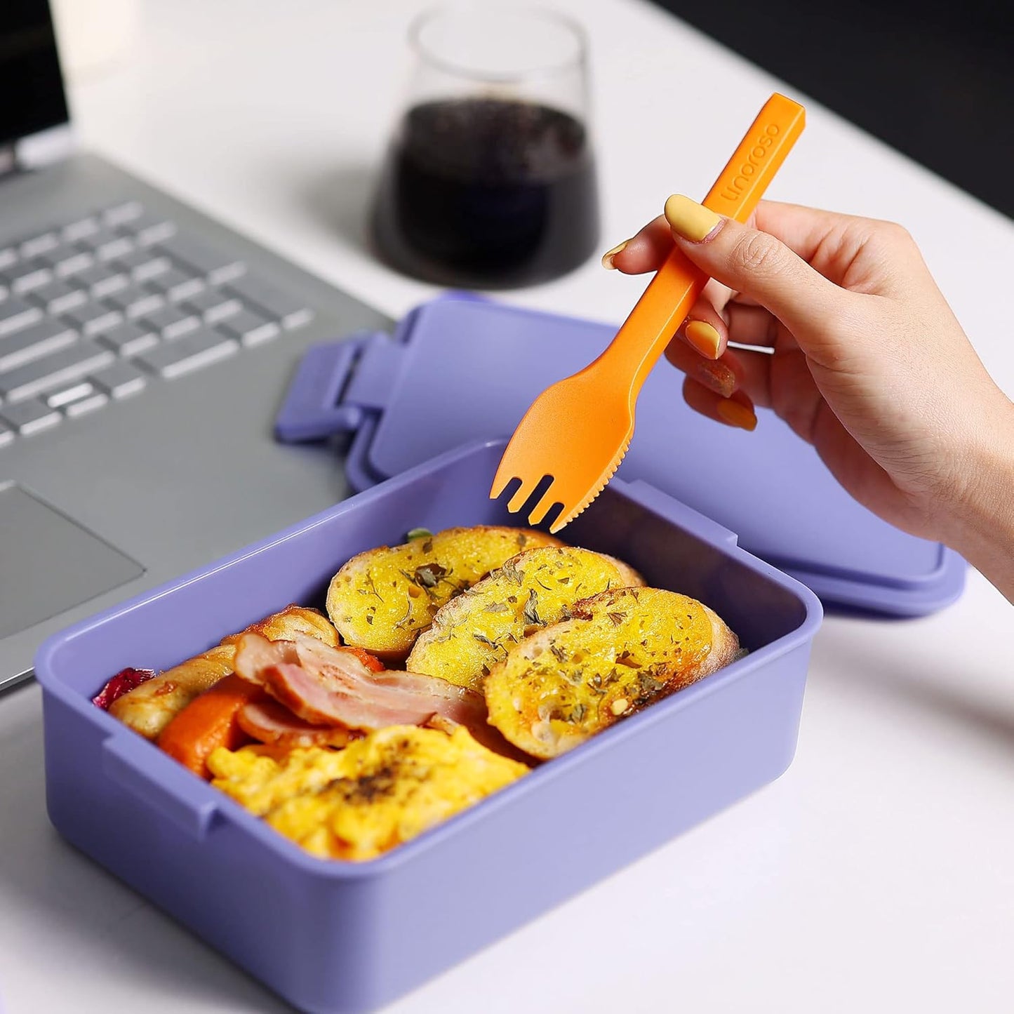 Linoroso Stackable Bento Box Adult Lunch Box | Meet All You On-The-Go Needs for Food, Salad and Snack Box, Premium Bento Lunch Box for Adults Include Utensil Set, Dressing Containers - Pale Mint