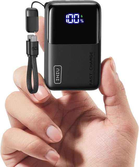 INIU 45W Power Bank, Ultra Small 10000mAh Portable Charger, USB C in&Out Fast Charging Battery Pack, Travel External Phone Powerbank Compatible with iPhone 16 15 Samsung S25 S24 Google Pixel iPad etc