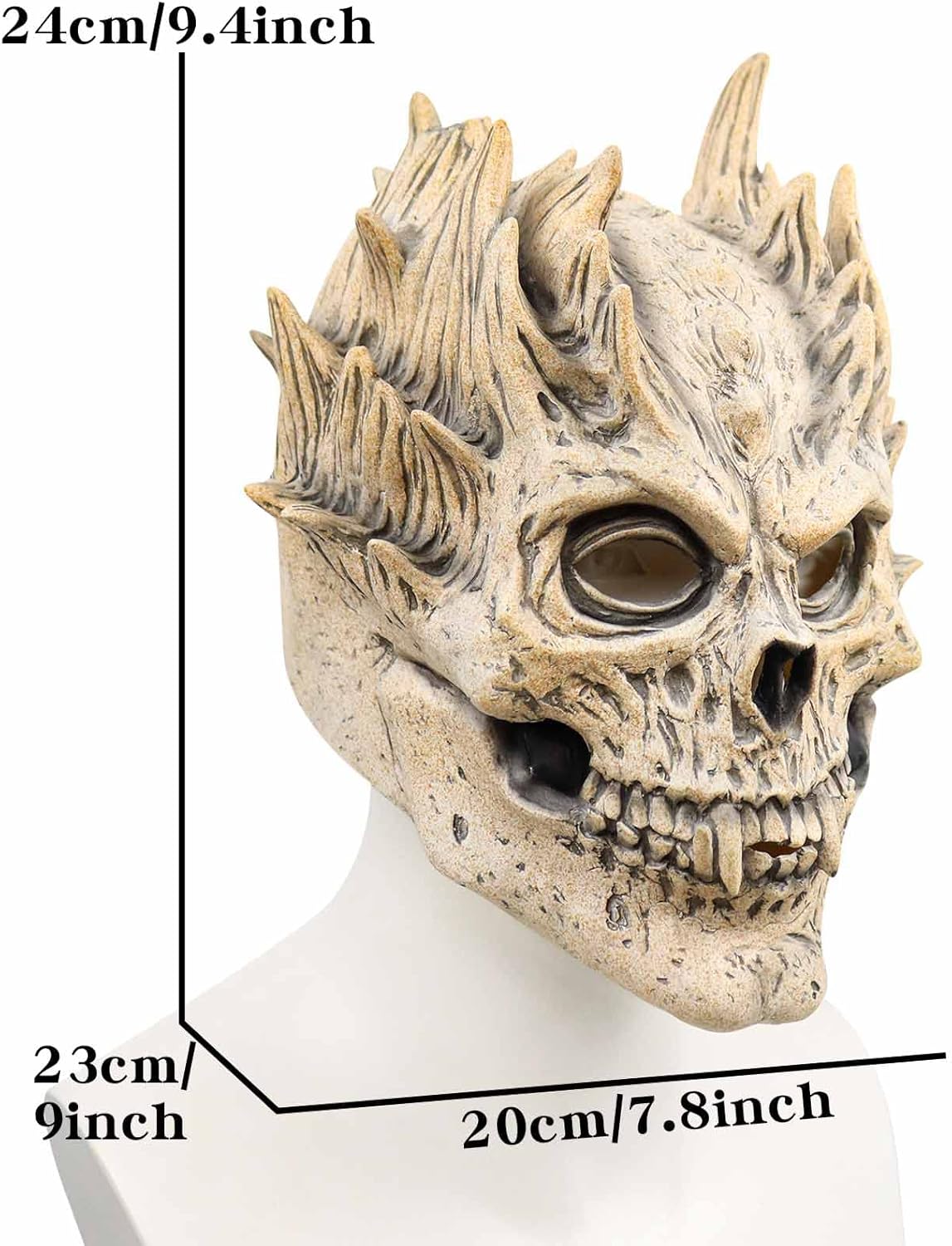 EJWCIG Full Head Skull Mask, Skeleton Mask for Men & Women - Deluxe Latex Helmet Cosplay Party Props