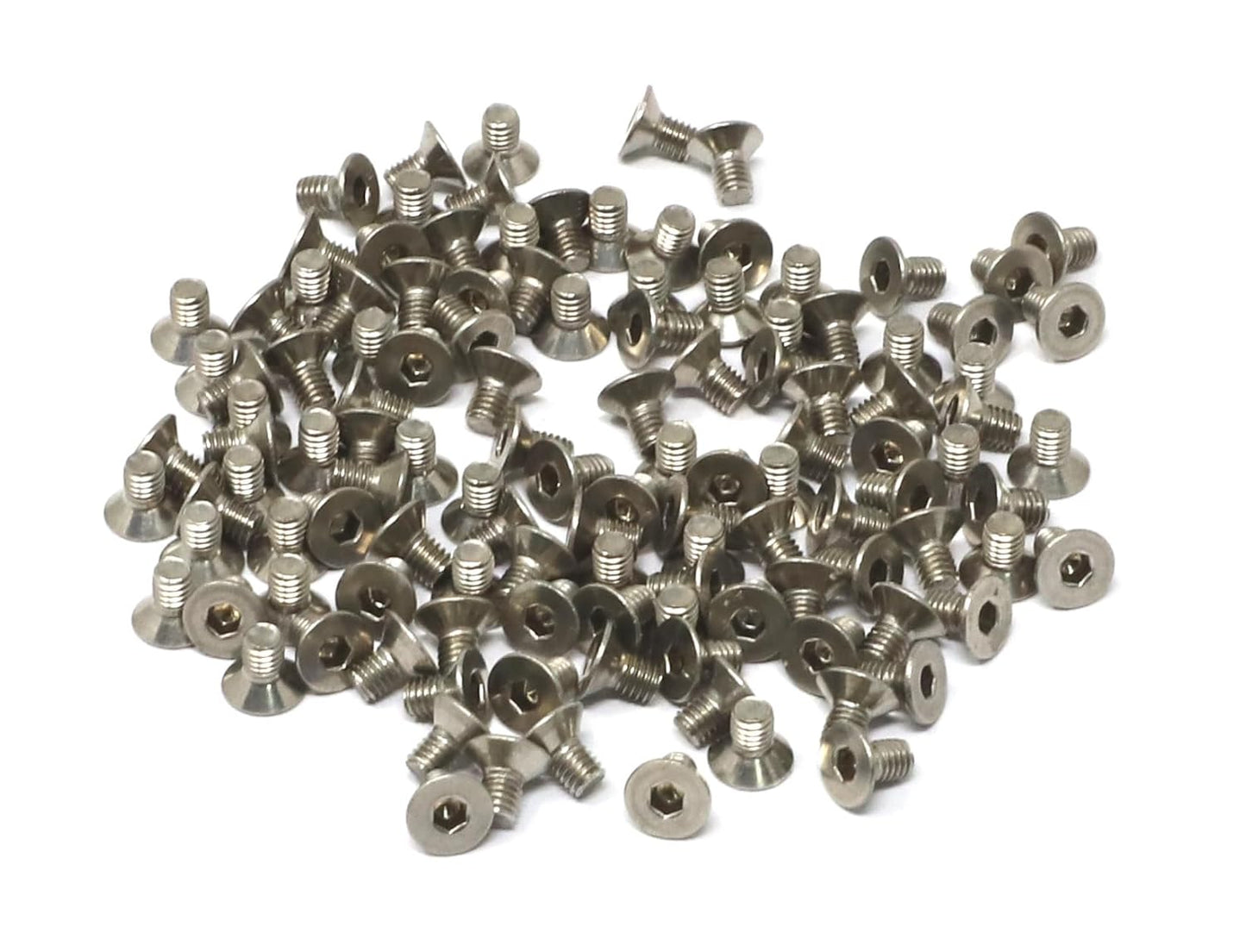 iexcell 5 Pcs M8 x 80mm Thread Pitch 1.25 mm Stainless Steel 304 Hex Socket Flat Head Cap Screws Bolts Kit