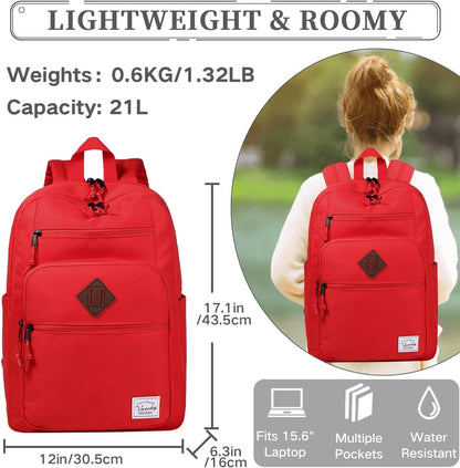 School Backpack for Men Women,Vaschy Lightweight School Bag Bookbag Casual Daypack for High School/College/Teens/Travel/Work