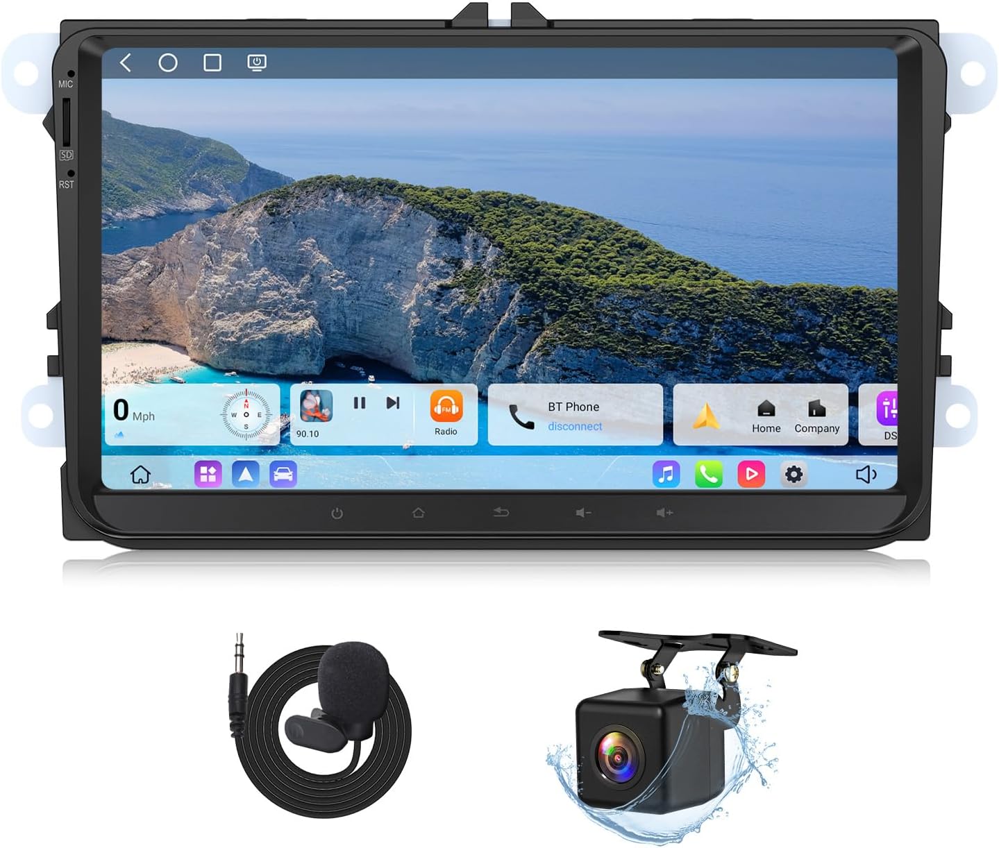Eonon Android 14 Radio for VW Volkswagen Jetta 2006-2015, Golf MK6 MK5, Tiguan 2008-2016, Passat 2005-2014, 3GB+32GB, CarPlay/Android Auto, Built-in DSP, 9'' IPS, Bluetooth 5.4-VWX7 (Upgraded VWA13)