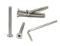 iexcell 5 Pcs M8 x 80mm Thread Pitch 1.25 mm Stainless Steel 304 Hex Socket Flat Head Cap Screws Bolts Kit