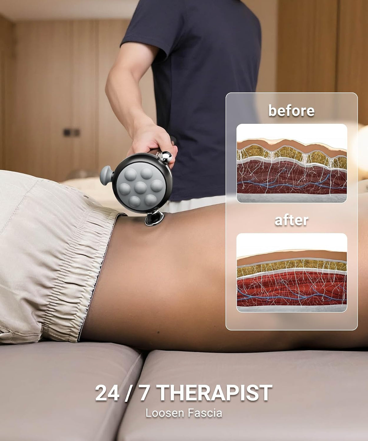 HYAKO R1 Pro Max High Frequency Vibration Therapy Muscle Massager, Gray