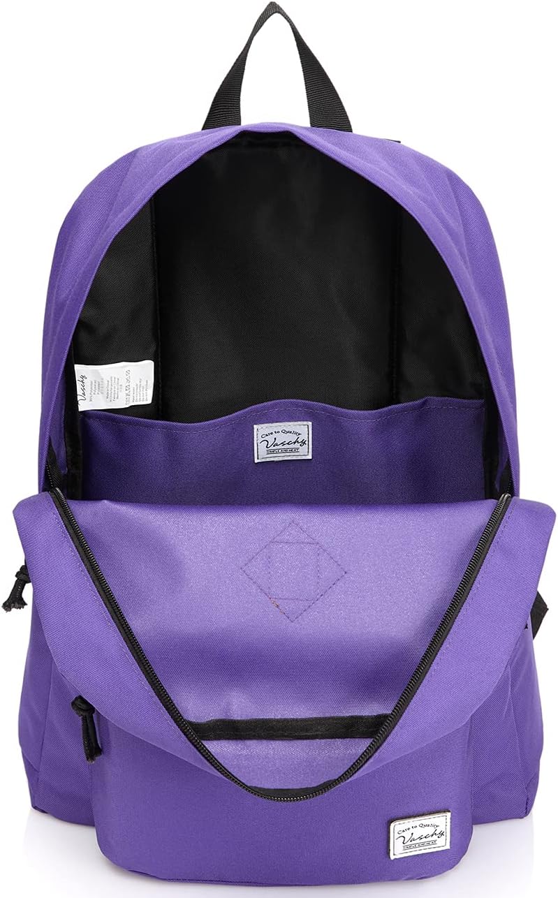 School Backpack for Kids, VASCHY Lightweight Water Resistant Casual Schoolbag Daypack for Men Women Teen Boys Girl Bookbag