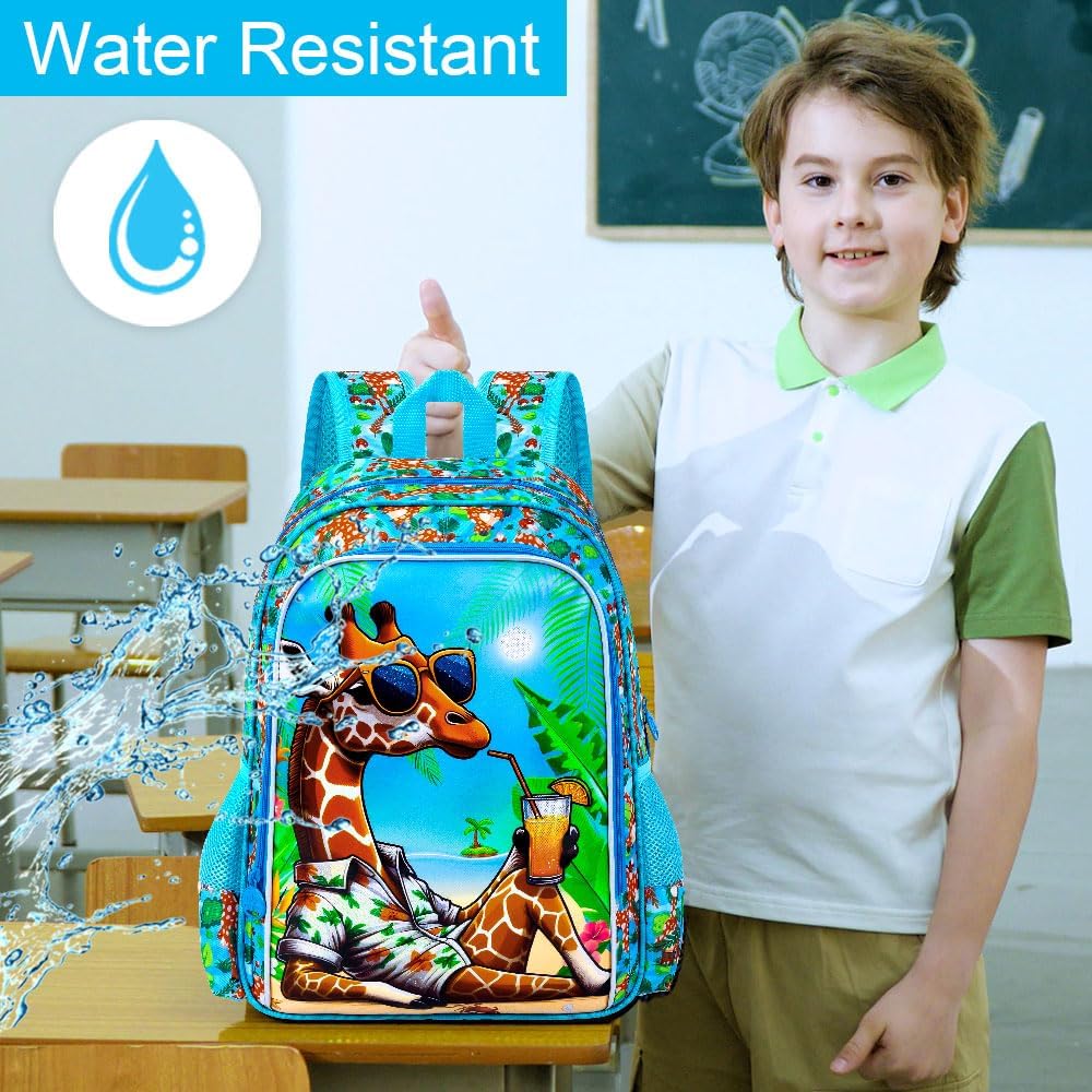 3pcs Backpack for Boys and Girls, 16” Kids Kindergarten Bookbag with Lunch Box, Cute Elementary Backpacks for Boy Girl