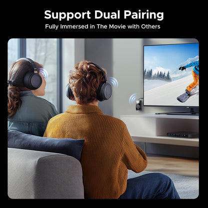 UGREEN Airplane Bluetooth 5.3 Transmitter Receiver for 2 Airpods, AptX Adaptive/HD Audio 3.5m Aux Bluetooth Adapter for Airplane TV Wireless Headphones, Travel Essentials for Flying