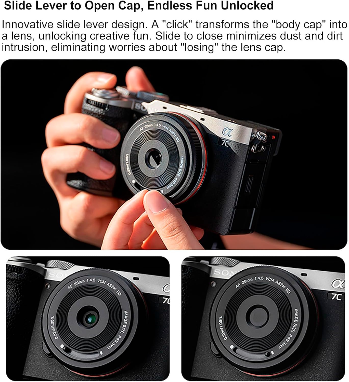 VILTROX 25mm f1.7 E, APS-C Lens for Sony E, Large Aperture STM Auto Focus Lens for Sony E-Mount A7C A7RII A7SII A7II A7RIII A7IV A7RIV A9 A1 ZVE1 A93 A6700 A6600 A6500 A6400 FX3 ZV-E10 FX30 ZV-E10II