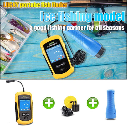 LUCKY Portable Fish Finder for Kayaks Hand held Depth Sounder Fish Detector Depth Finder Fish Finder ice Fishing Boat Fishing Gifts for Men Women
