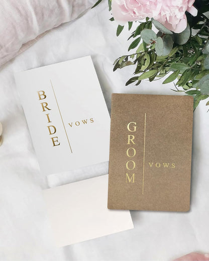 GroomBrideGifts Wedding Vow Book for His and Hers, Soft Touch, Perfectly Sized Bride and Groom Vow Books, Wedding Essentials, Wedding Registry Ideas, His and Hers Gifts