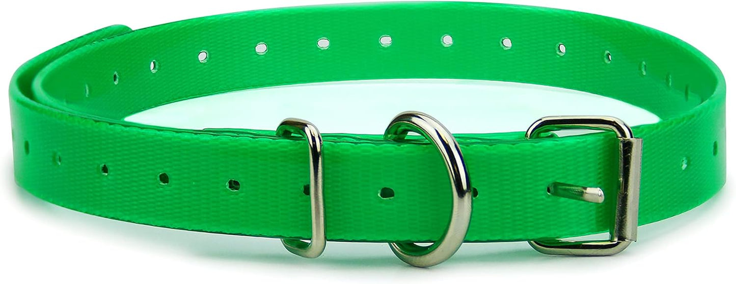Orange Heavy-Duty 3/4" Waterproof and Odor Proof TPU Replacement Dog Collar Strap for Bark, Shock, Training and Electric Dog Fence Receiver Collars