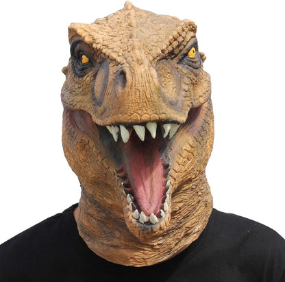 CreepyParty Dinosaur Head Mask Novelty Halloween Costume Party Animal Jurassic Full Head Latex Mask