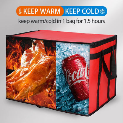 Purilite Select™ Insulated Food Delivery Bag – Extra Large Thermal Carrier for Hot &amp; Cold Food Transport