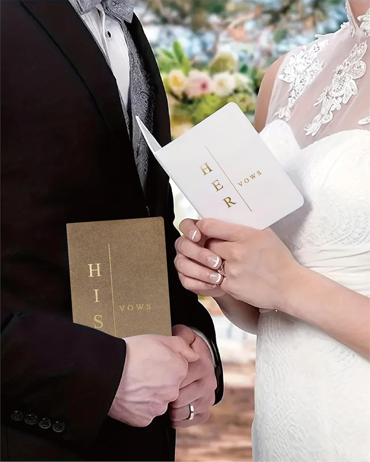 GroomBrideGifts Wedding Vow Book for His and Hers, Soft Touch, Perfectly Sized Bride and Groom Vow Books, Wedding Essentials, Wedding Registry Ideas, His and Hers Gifts