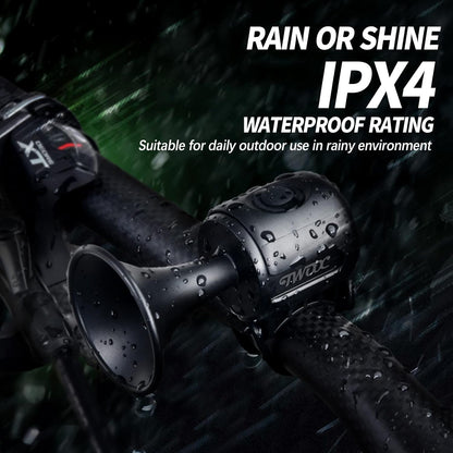 120dB Electric Bike Horn with Anti Theft Alarm, Small Loud Bike Bell Easy to Install, Waterproof Bicycle Horn Compatible for Mountain, Road Bike Cycling, Scooters and Adult's Bike