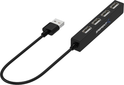 SABRENT USB hub, USB Adapter 2.0, 4 Port USB Extension with ON/Off switches, Multiple USB Splitter for SSD, PS4 PS5, PlayStation 5, Laptop, PC, Printer, MacBook, USB Stick, Notebook (HB-UMLS)