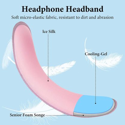 Geekria Hook and Loop Headband Cover + Pad Set, Protector with Zipper Closure Compatible with Medium Sized Headphones, Easy DIY Installation (Protein Leather/Black)