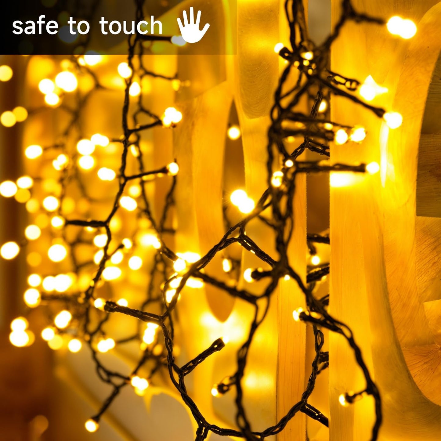 66Ft Solar String Lights Outdoor, 200LED Solar Christmas Fairy Lights, Waterproof 8 Modes Solar Tree Lights for Outdoor Patio, Garden, Party, Wedding, Balcony, Xmas Decor