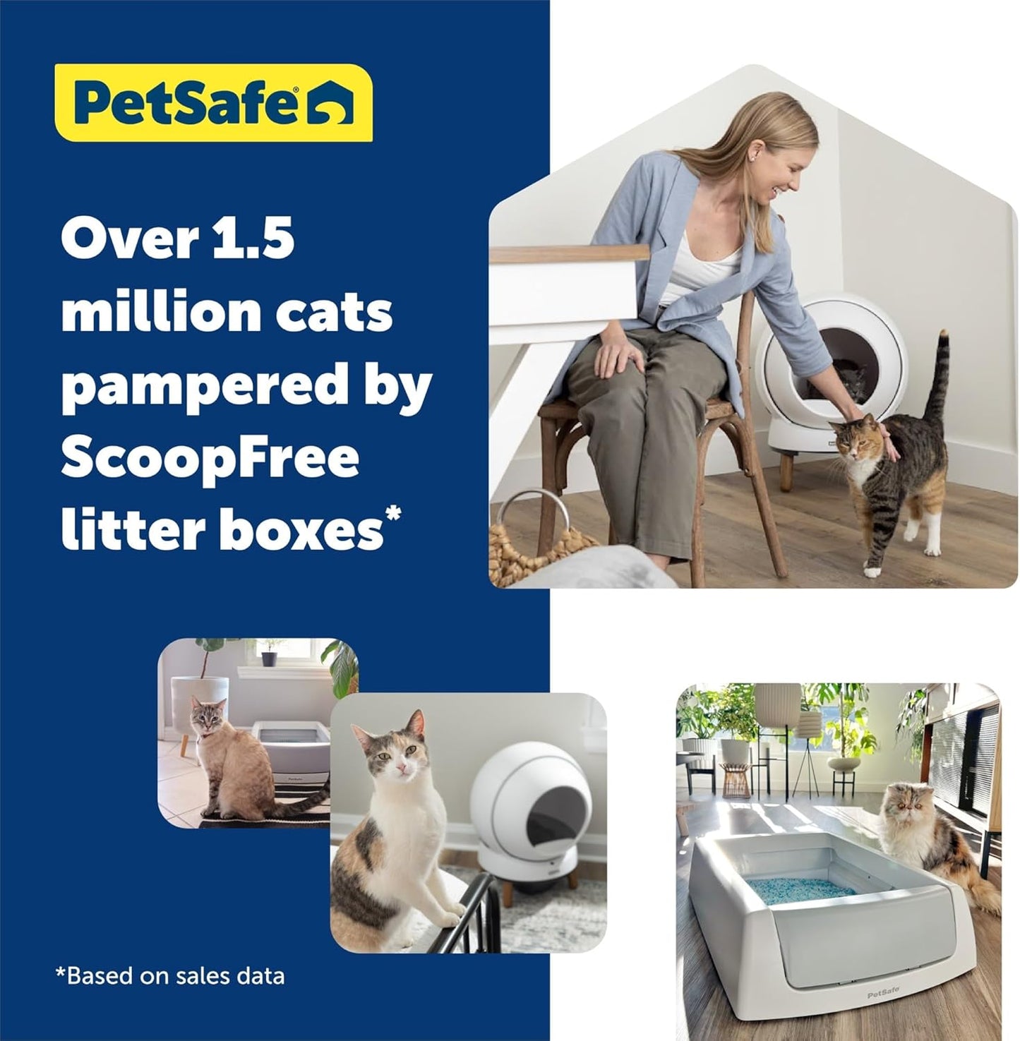 PetSafe ScoopFree SmartSpin Automatic Self-Cleaning Cat Litter Box – Advanced Odor Control – App Controlled with Health Monitoring – Works with Any Litter – Up to 2 Weeks of Hands-Free Cleaning