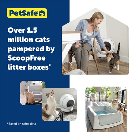 PetSafe ScoopFree SmartSpin Automatic Self-Cleaning Cat Litter Box – Advanced Odor Control – App Controlled with Health Monitoring – Works with Any Litter – Up to 2 Weeks of Hands-Free Cleaning