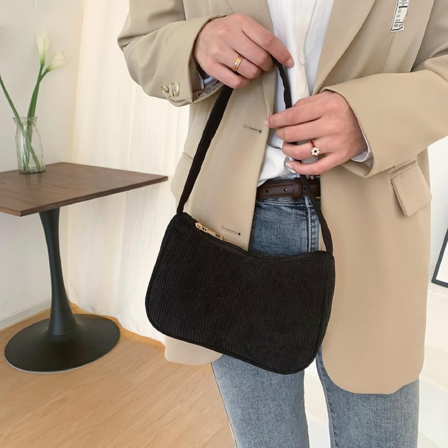 Purilite Select | Crescent Shoulder Bag | Lightweight Nylon Dumpling Purse | Small Zipper Handbag for Women - PuriLite