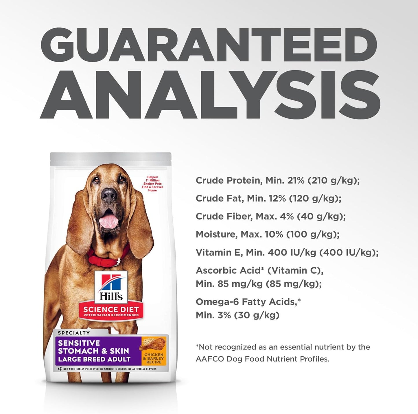 Hill's Science Diet Adult Sensitive Stomach & Skin Large Breed Dry Dog Food, Chicken Recipe, 30 lb Bag