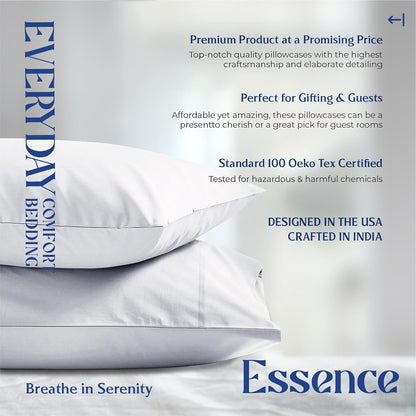 Mayfair Linen 100% Organic Cotton Percale Sheets Full Size - White Cotton Percale Sheets Full, 4 Piece Full Percale Sheet Sets, Soft & Crisp, Cooling Sheets, 16" Deep Pocket Hotel Sheets Full Size
