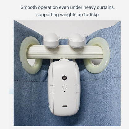 Smart Automatic Curtain Opener | Silent Electric Curtain Robot with Remote Control | Long Battery Life | Easy Install Smart Curtain Device for Home & Office