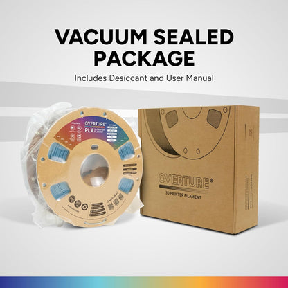 OVERTURE PLA Filament 1.75mm PLA 3D Printer Filament, 1kg Cardboard Spool (2.2lbs), Dimensional Accuracy +/- 0.02mm, Fit Most FDM Printer (Black 1-Pack)