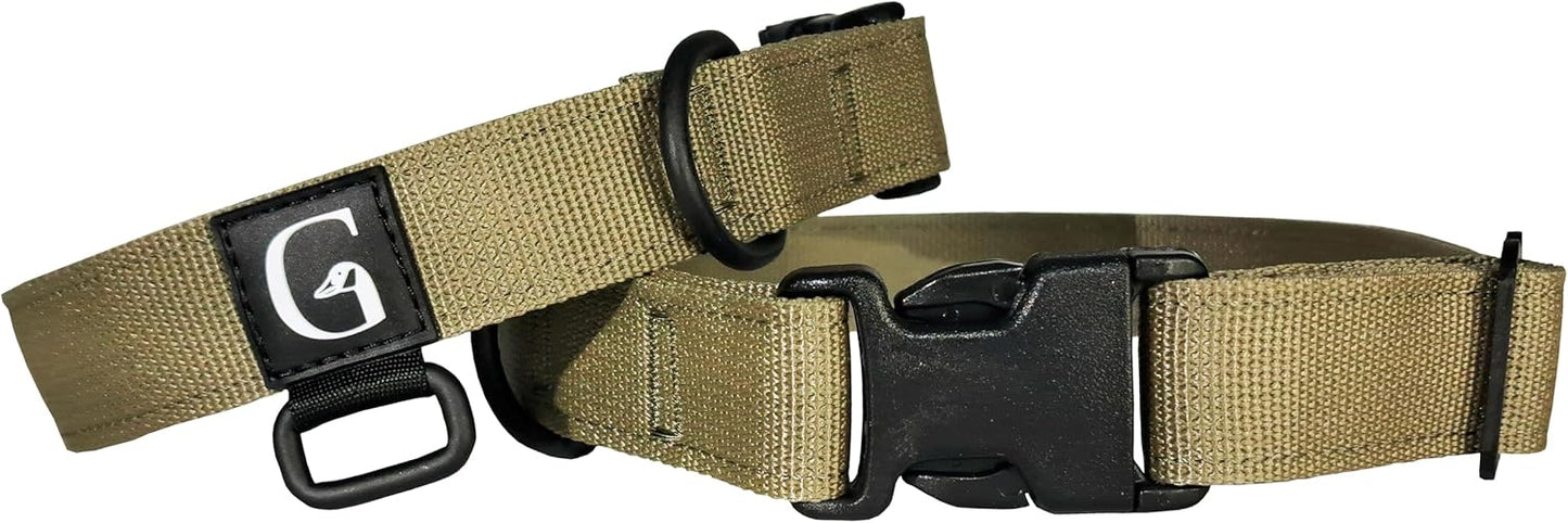 GOOSEMAN’S Gear - Dog Collar Medium and Large Breed - Made in Canada - Military Grade Buckle (Collier Pour Chien) (Ranger Green, X-Large)