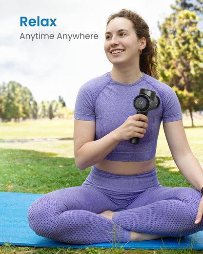 RENPHO Massage Gun, Powerful Massager Gun for Athletes, Percussion Massage Gun, Portable Hand held Electric Massager for Back, Carry Case, Gifts for Men Women, Active