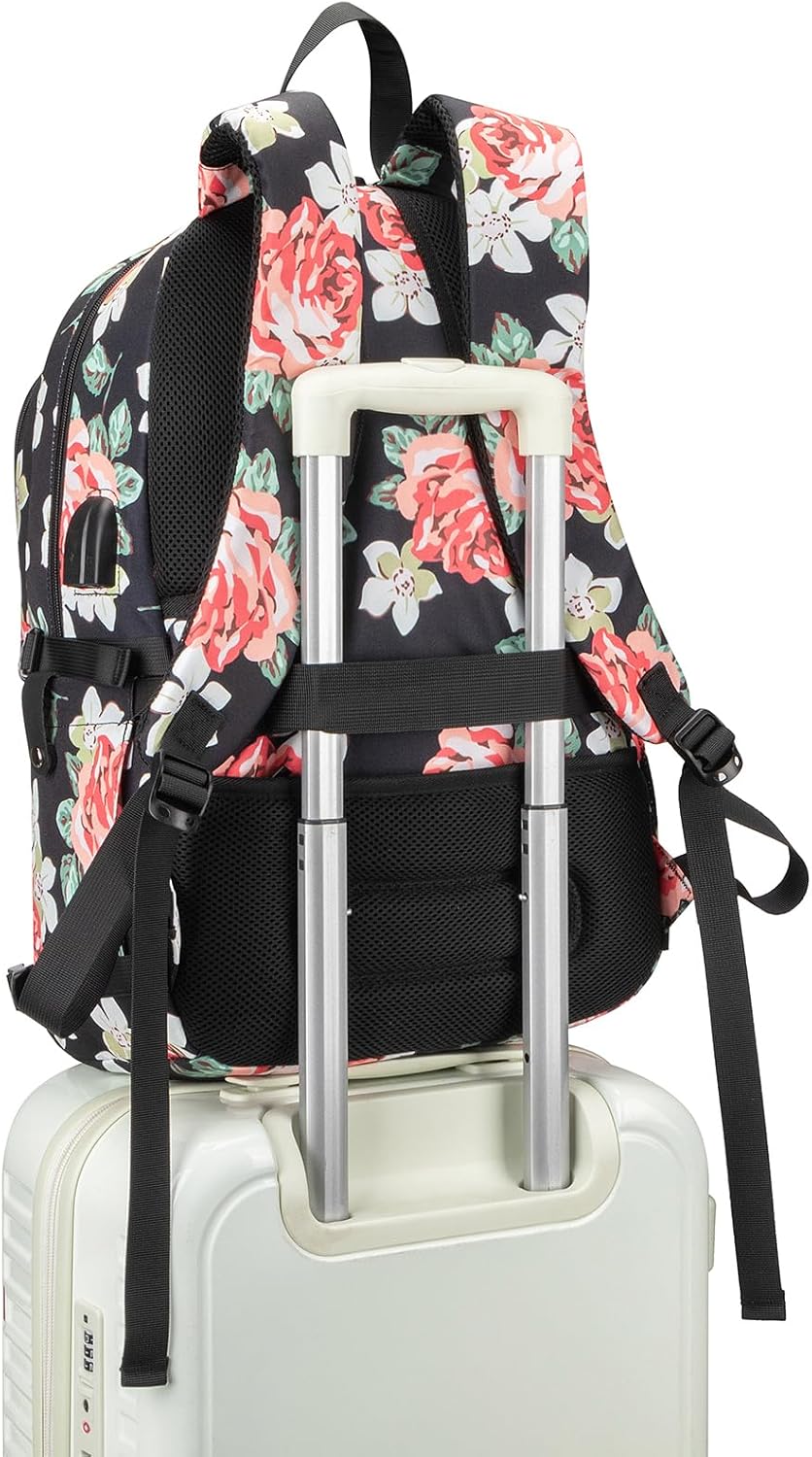 Tzowla Laptop Travel Slim School Backpack Water Resistant Anti-Theft Bag with USB Charging Port and Lock 15.6 Inch Computer Business Backpacks for Men Women College Student Gift,Bookbag Casual Daypack