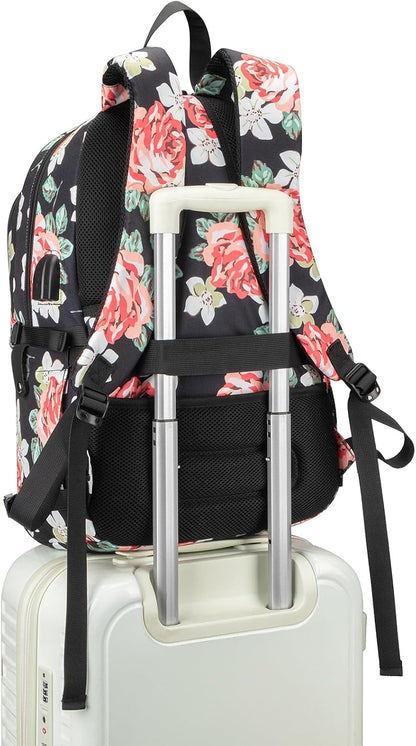 Tzowla Laptop Travel Slim School Backpack Water Resistant Anti-Theft Bag with USB Charging Port and Lock 15.6 Inch Computer Business Backpacks for Men Women College Student Gift,Bookbag Casual Daypack