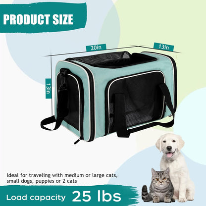 Top tasta Dog Cat Carrier Pet Carriers for Small Medium Large Cats Dogs Carrier Soft Sided Small Puppy Dog Carrier Portable Foldable Airline Approved Dog Cat Travel Carrier Grey Medium