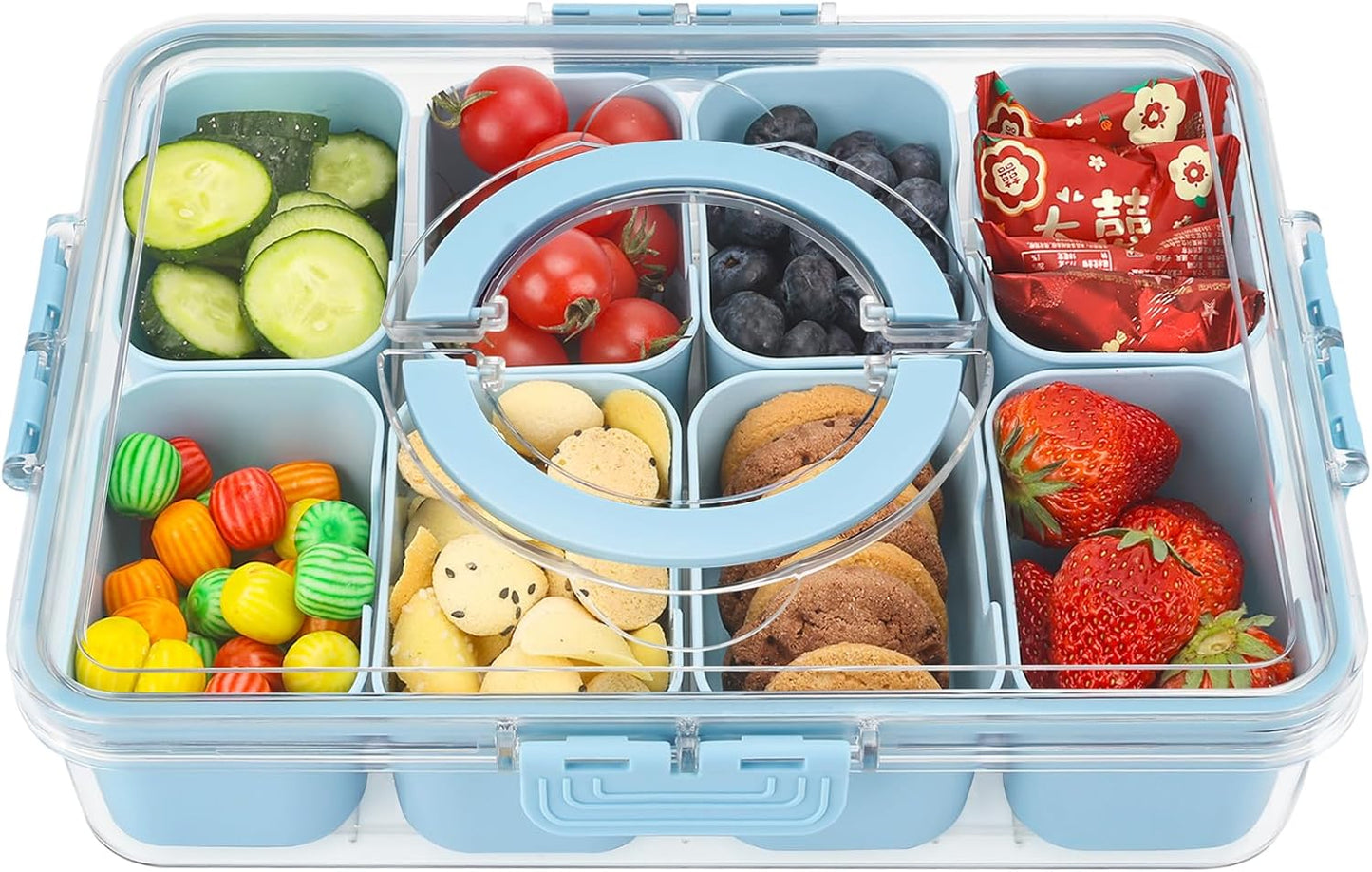 Purilite Select Clear Compartmentalized Snack Box