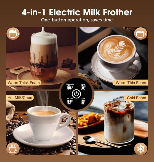 PSIIDAN Milk Frother, All in One Electric Frother - PuriLite