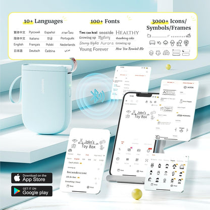 NIIMBOT D110 Mini Label Maker Machine with Tape(Pre-Cut Size 12x40mm), Portable Bluetooth Sticker Printer, Inkless Automatic Feeding One-Touch Custom Printing, Compatible with Phone Only
