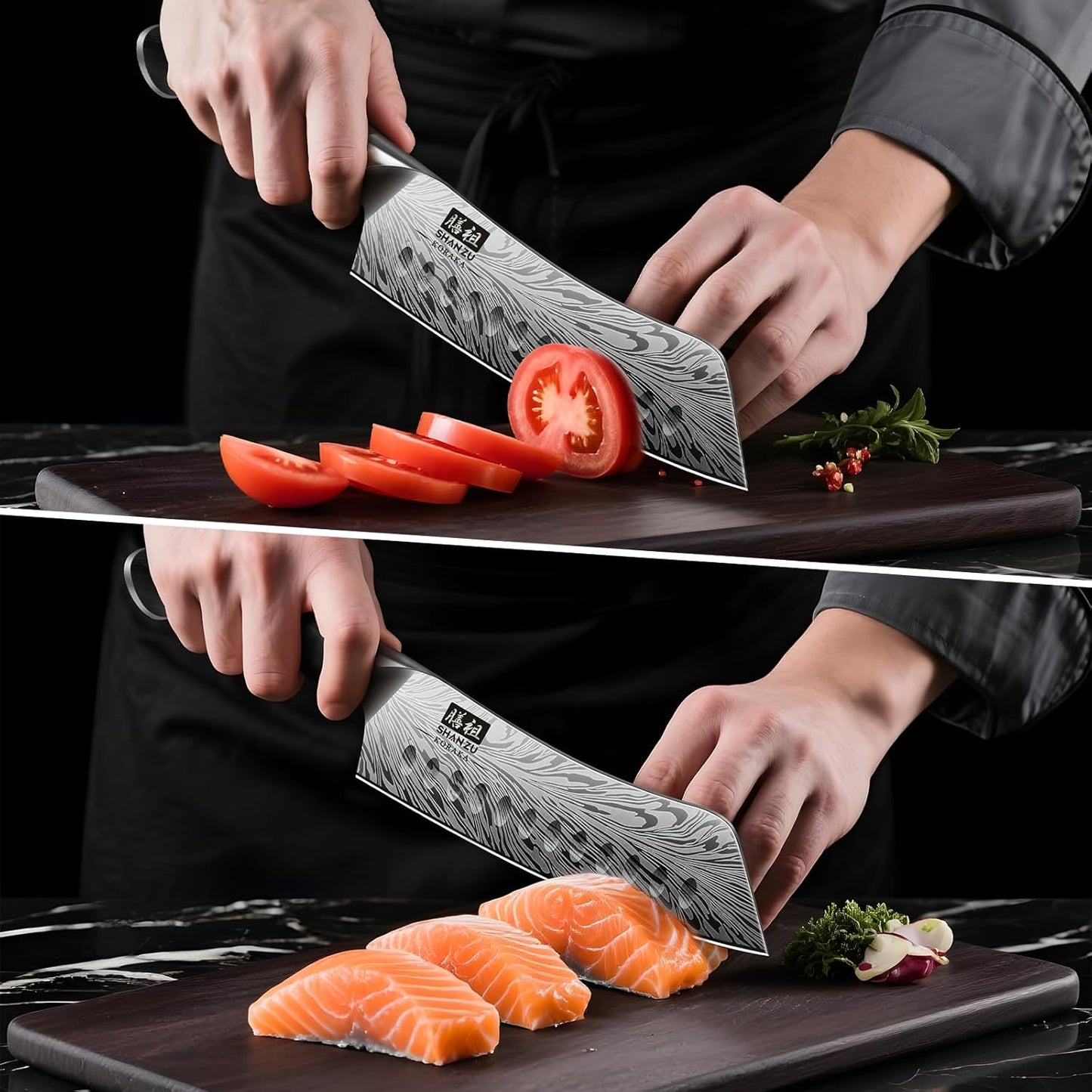 SHAN ZU Fillet Knife 7 Inch, Powder Steel Boning Knife High Carbon Japanese Filleting Knife, Ultra Sharp Deboning Knife for Meat Cutting, Fish Knife with Ergonomic Pakkawood Handle