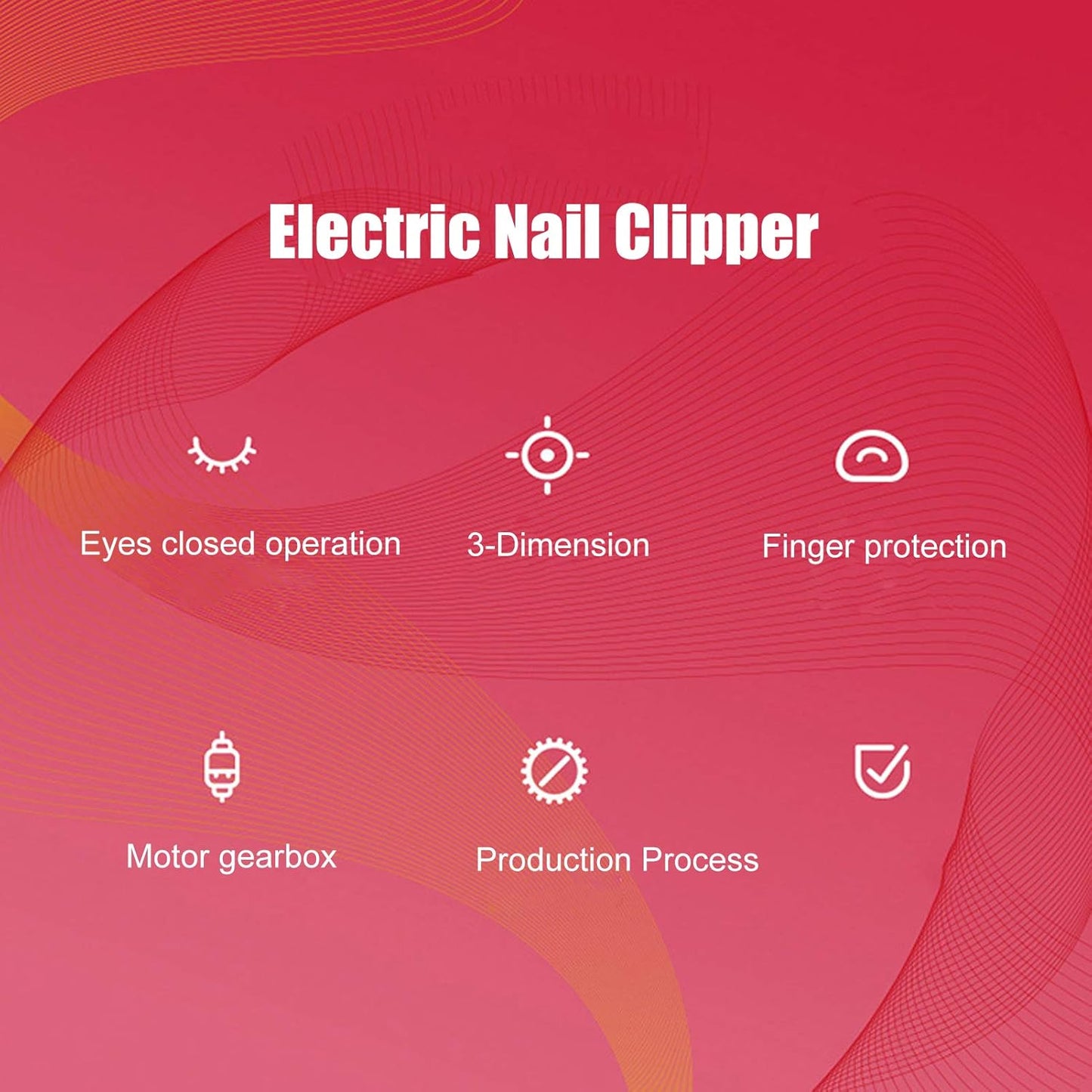 Electric Automatic Nail Clipper, Electric Nail File Clipper Nail Trimmer Intelligent USB Charging Automatic Fingernail Cutter Safety Fingernail Trimmer for Baby, Kids, Seniors and Adult