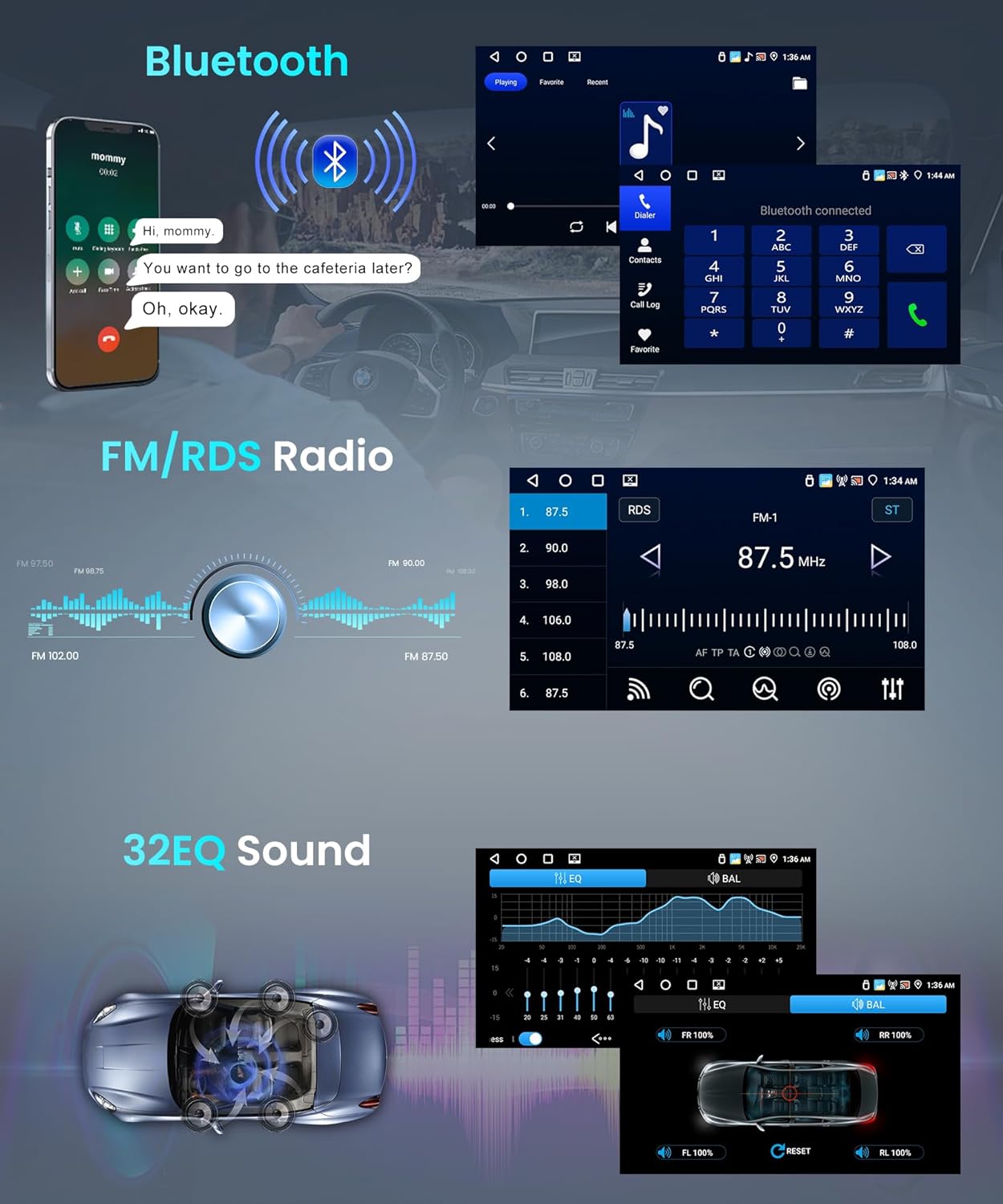 4+64G Android Car Radio Stereo for Toyota Corolla/Levin 2014-2017 with Wireless Carplay Android Auto, 10'' Touch Screen with Bluetooth GPS Navigation Mirror Link WiFi FM/RDS DSP AHD Backup Camera SWC
