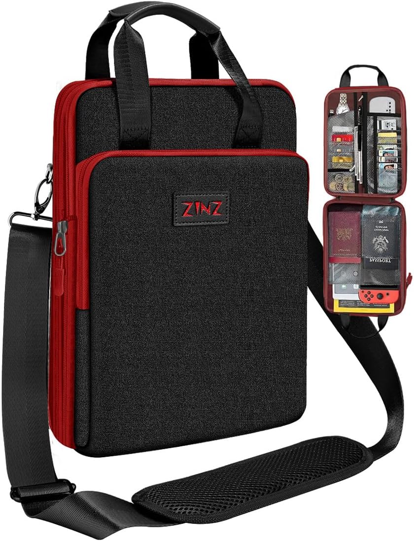 ZINZ Slim & Expandable Case 12.9 13 inch Travel Laptop Shoulder Bag for MacBook Air 13" M3/M2/M1, MacBook Pro 13" M2/M1, iPad Pro 12.9"/13"/11", iPad Air 13",L01G03 - PuriLite