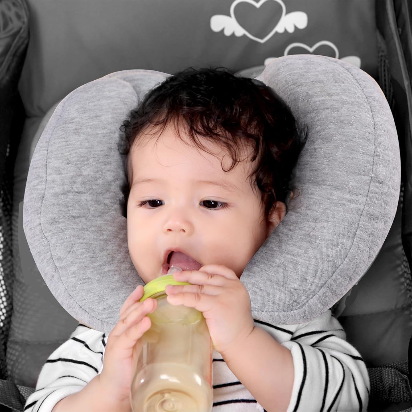 KAKIBLIN 2 in 1 Baby Head Pillow with Banana Neck Pillow for 3 Months to 8 Months Baby Travel Pillow for Stroller or Bed