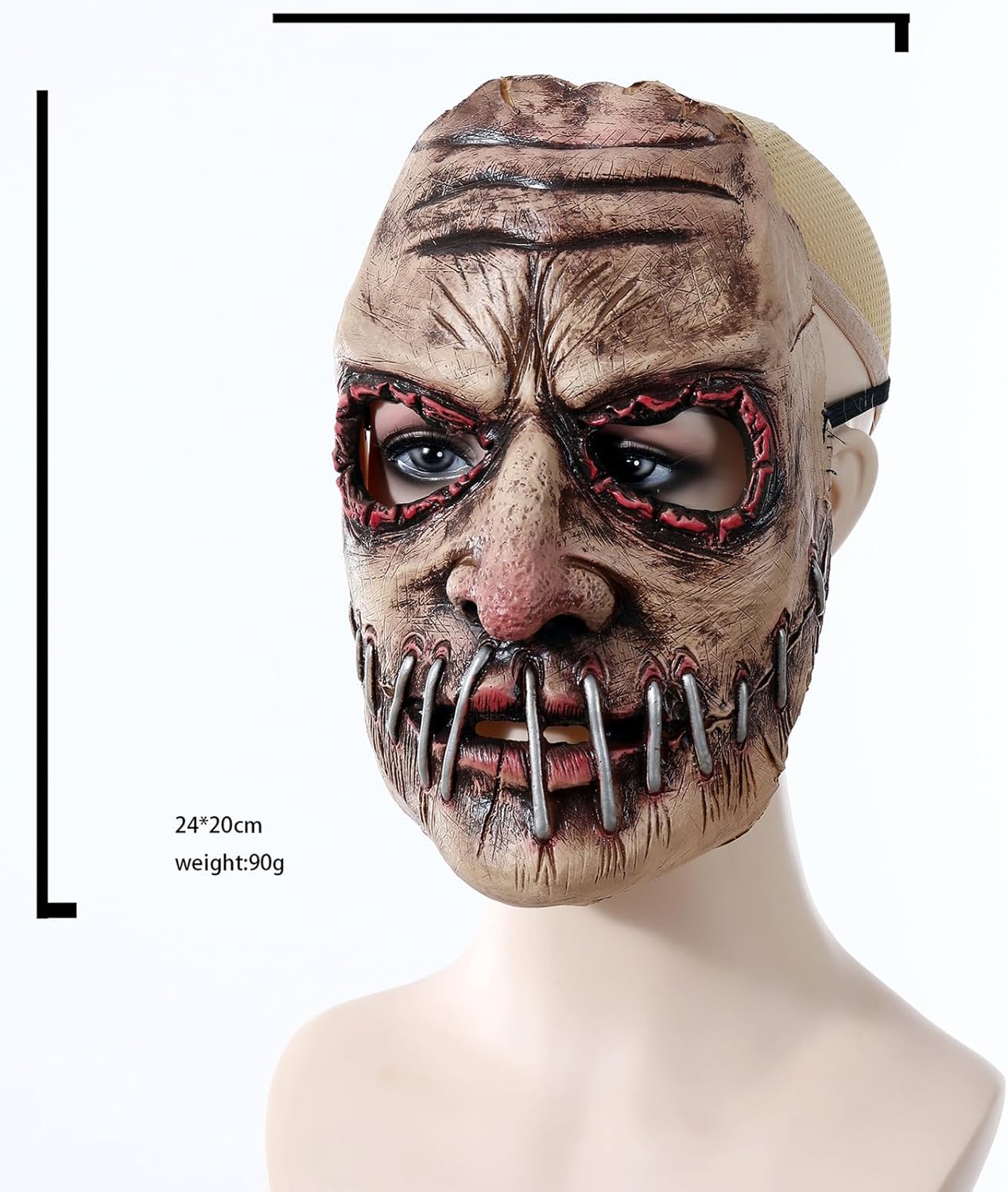 Halloween Horror Mask, Supersoft Creepy Scary Fancy Mask for The Evil Demon Cosplay, Costume